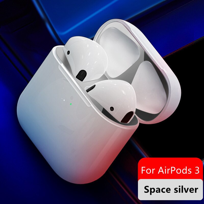 Miếng dán kim loại chống bụi độc đáo cho hộp sạc tai nghe AirPods 3 2021