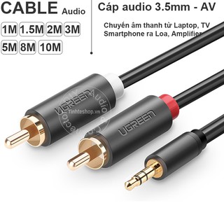 Cáp âm thanh 3.5mm ra 2 đầu hoa sen AV 1 mét UGREEN AV102 - 1/8 to 2 RCA cable