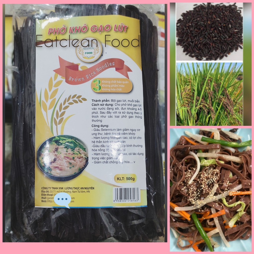Mì bún phở gạo lứt đen đặc sản Hoàng Minh ăn kiêmg giảm cân (500g) | BigBuy360 - bigbuy360.vn