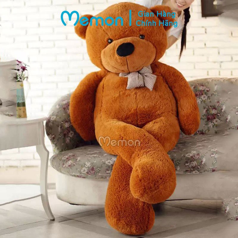 [Mã LIFEM1 giảm 50k đơn 99k] Gấu Bông Teddy Nâu Nhập Size Khổng Lồ Cao Cấp Memon