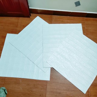 Xốp Dán Tường Giả Gạch Trắng 70x77cm Dày 3mm