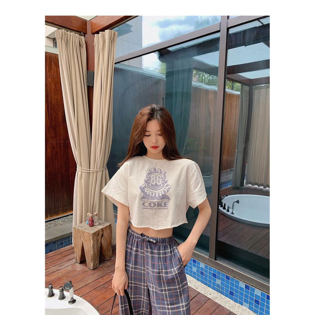 Áo thun Croptop Ulzzang, áo phông form rộng ACR8 | BigBuy360 - bigbuy360.vn