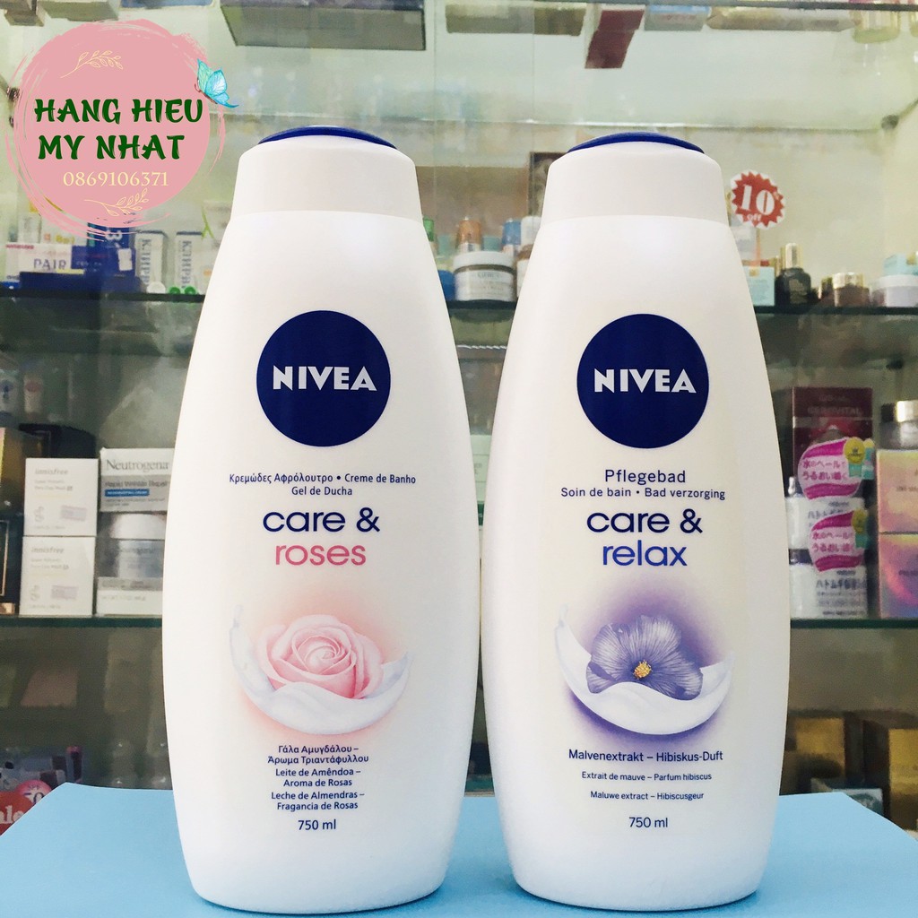 Sữa tắm Nivea 750ml của Đức làm trắng, dưỡng ẩm cho da nhập khẩu Đức