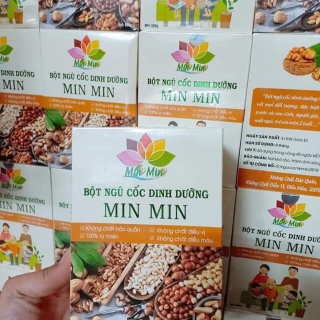 (Date Mới ) Ngũ Cốc Lợi Sữa Min Min  500g - Bột Ngũ Cốc Lợi Sữa MinMin- Bột Ngũ Cốc Dinh Dưỡng