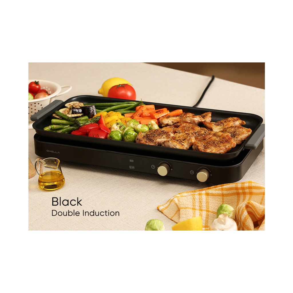 Bếp từ đôi OHELLA - Tặng kèm khay nướng - Hàn Quốc - BH 1 năm