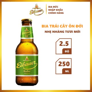 Eibauer radler 2.5% nhập khẩu đức | chai 250ml | cho người yêu thích thể thao, xe đạp