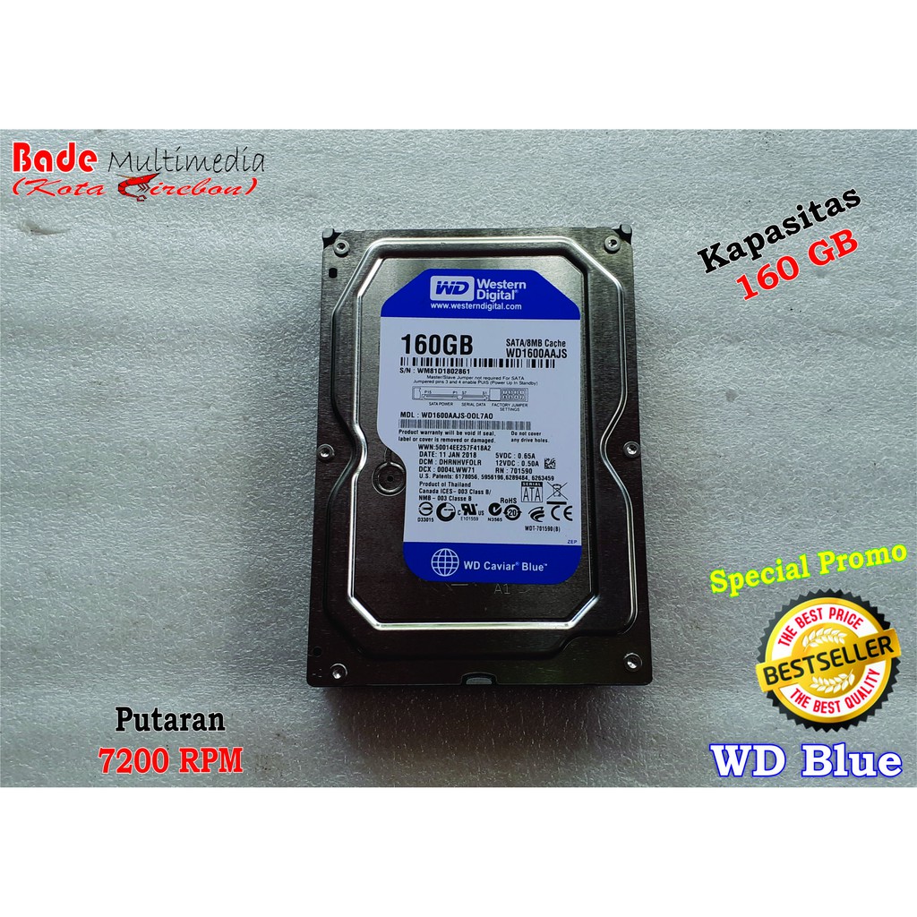 Ổ Cứng Ngoài 3.5 Inch Wd Blue 160gb 7200rpm