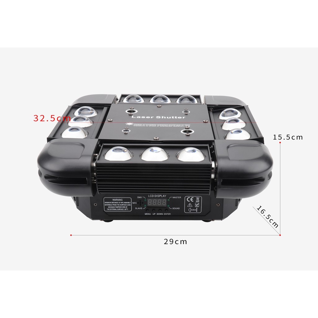 ĐÈN MOVING 12 MẮT VUÔNG  - ĐÈN MA TRẬN DÙNG LÀM TRUNG TÂM QUÁN BAR , VŨ TRƯỜNG , DJ.