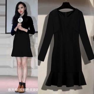 Đầm suông đuôi cá đen bigsize đẹp