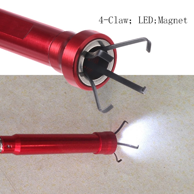 Dụng Cụ Nhặt Đồ Toilet Gồm 4 Móng Vuốt Có Đèn LED