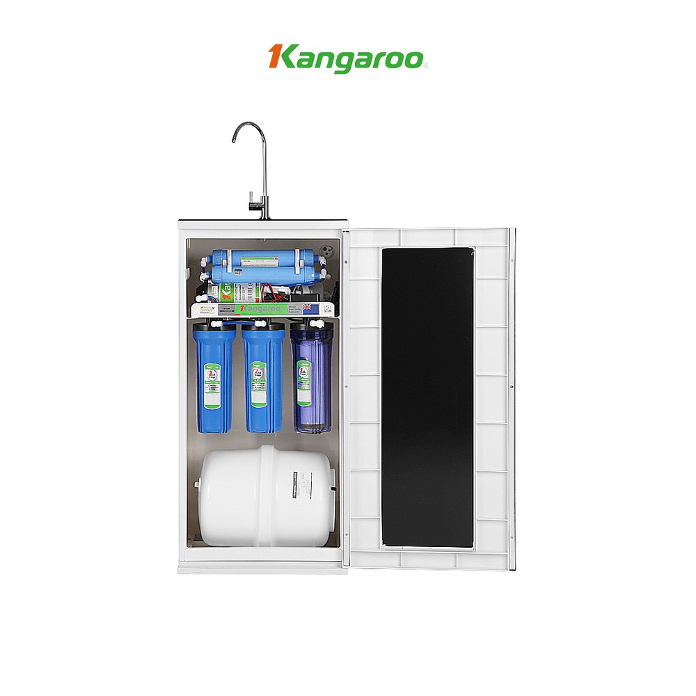 Máy lọc nước RO 7 lõi lọc Kangaroo model KG88A vỏ tủ VTU màu đen