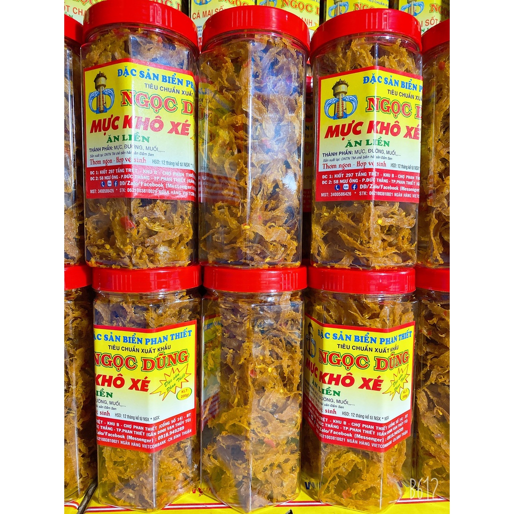 Mực Khô Xé Sợi ( ăn liền ) là món ăn ngon của Shop Đặc Sản Biển Phan Thiết NGỌC DŨNG; Hộp 200 gram. HSD 12 tháng