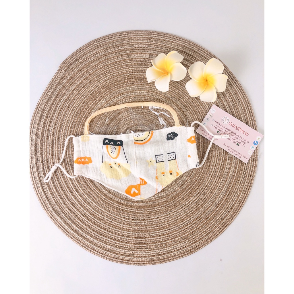 Khẩu Trang Kèm Tấm Chắn Giọt Bắn Cho Bé Từ 0-12 Tuổi Babibu - KTCG