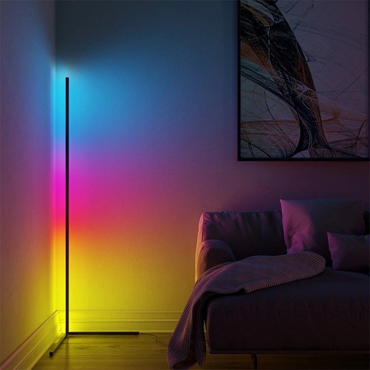 Đèn Góc Tường Corner Light RGB Led Kim Loại Trang Trí Phòng Khách