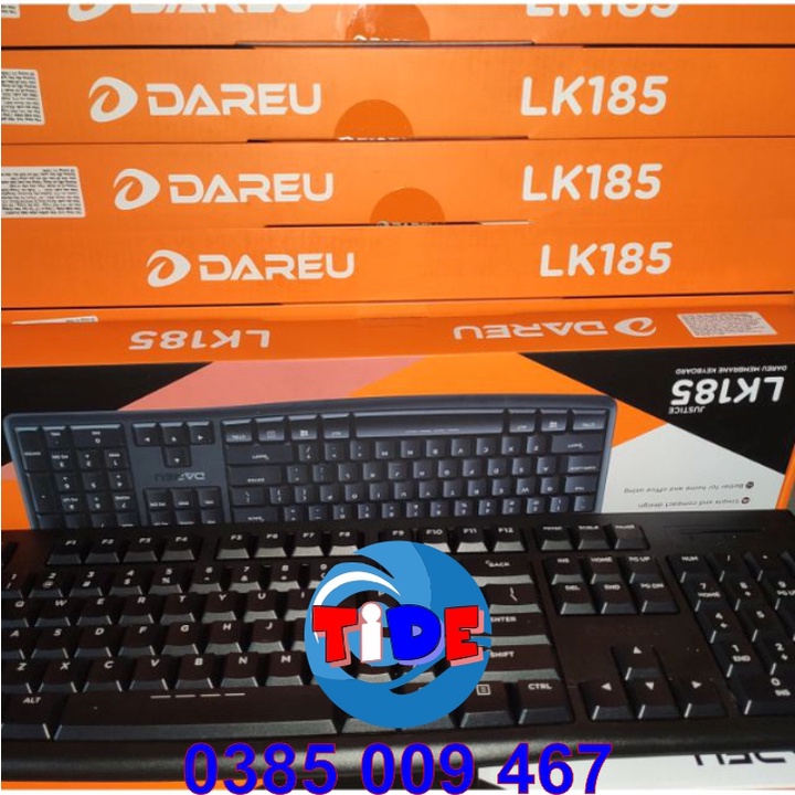 Bàn phím Dareu LK185 – 104 Phím mỏng – Sản phẩm lý tưởng cho công tác văn phòng – Bảo hành 24 tháng