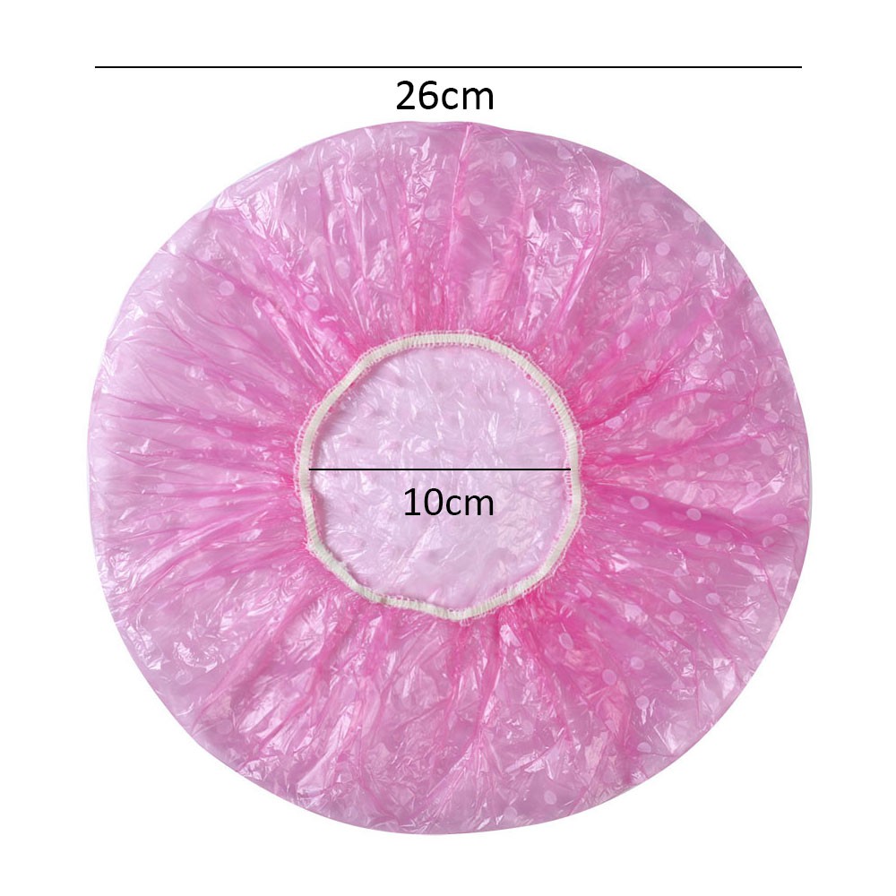 【COD】Set 6 Mũ Trùm Tóc Khi Tắm Họa Tiết Chấm Bi Chất Liệu Co Giãn Chống Nước Tiện Dụng Cho Nữ