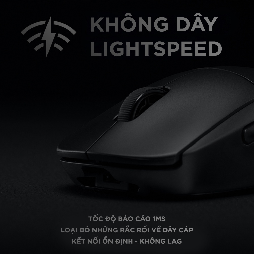 [Mã ELLOGIWL5 giảm 10% đơn 500K] Chuột game không dây Logitech G Pro Wireless - Nhẹ, cảm biến Hero 25k, RGB Lightsync