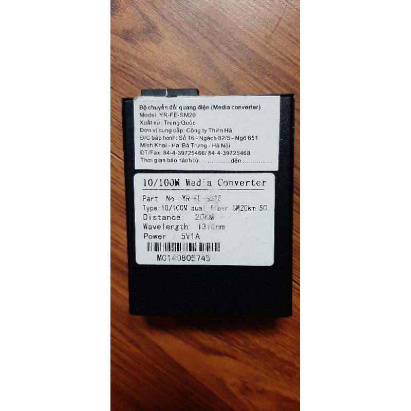 CŨ ZIN  Thiết bị chuyển đổi quang điện Media Converter Linkom (Viettel)