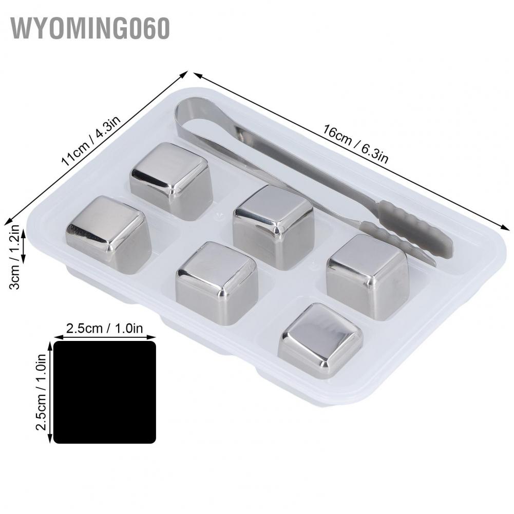 Set 6 viên đá vĩnh cửu bằng thép không gỉ bền bỉ tiện lợi
