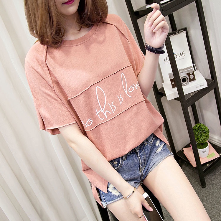 Áo Thun Tay Ngắn In Chữ Thời Trang Trẻ Trung