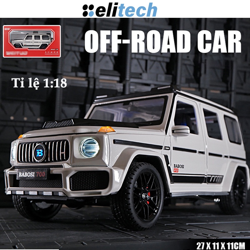 Xe mô hình tĩnh G63 độ Brabus G700 tỉ lệ 1:18 có đèn và mở được cửa xe