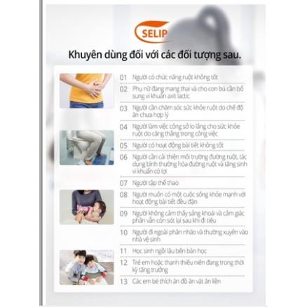 Men vi sinh Hàn Quốc Selip Probiotics cho người bị trĩ,táo bón,rối loạn tiêu hóa,tiêu chảy-1 túi 10 gói