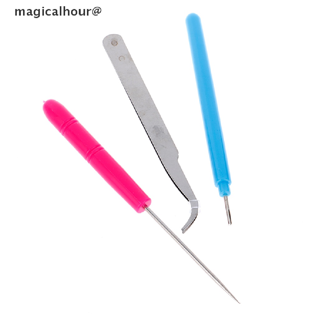 Magicalhour 3xPaper DIY Set Quilling Paper Tools Tweezer Needle Pins Slotted Pen Tool Kit new