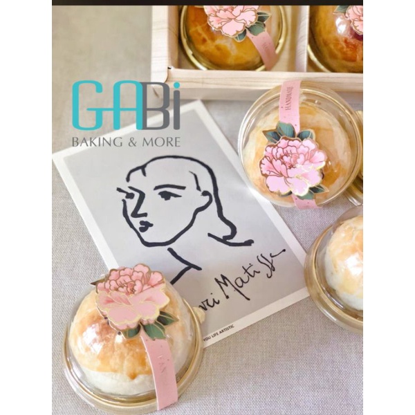 Sticker dán 2 đầu hoa cài (5 miếng/bảng)