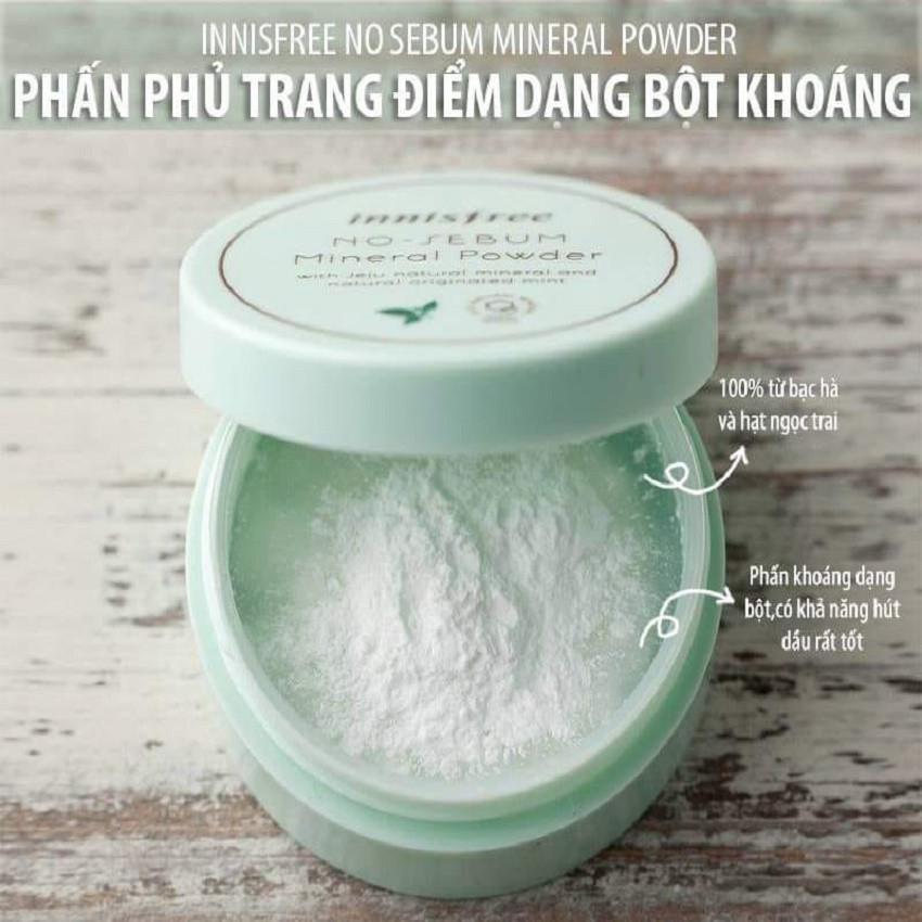 Phấn Phủ Bột Kiềm Dầu Không Màu Innisfree NO-SEBUM MINERAL POWDER | BigBuy360 - bigbuy360.vn