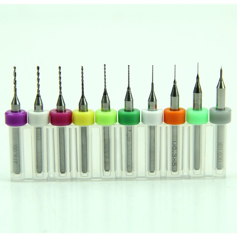 Set 10 mũi khoan PCB 0.1mm đến 1.0mm chuyên dụng đa năng