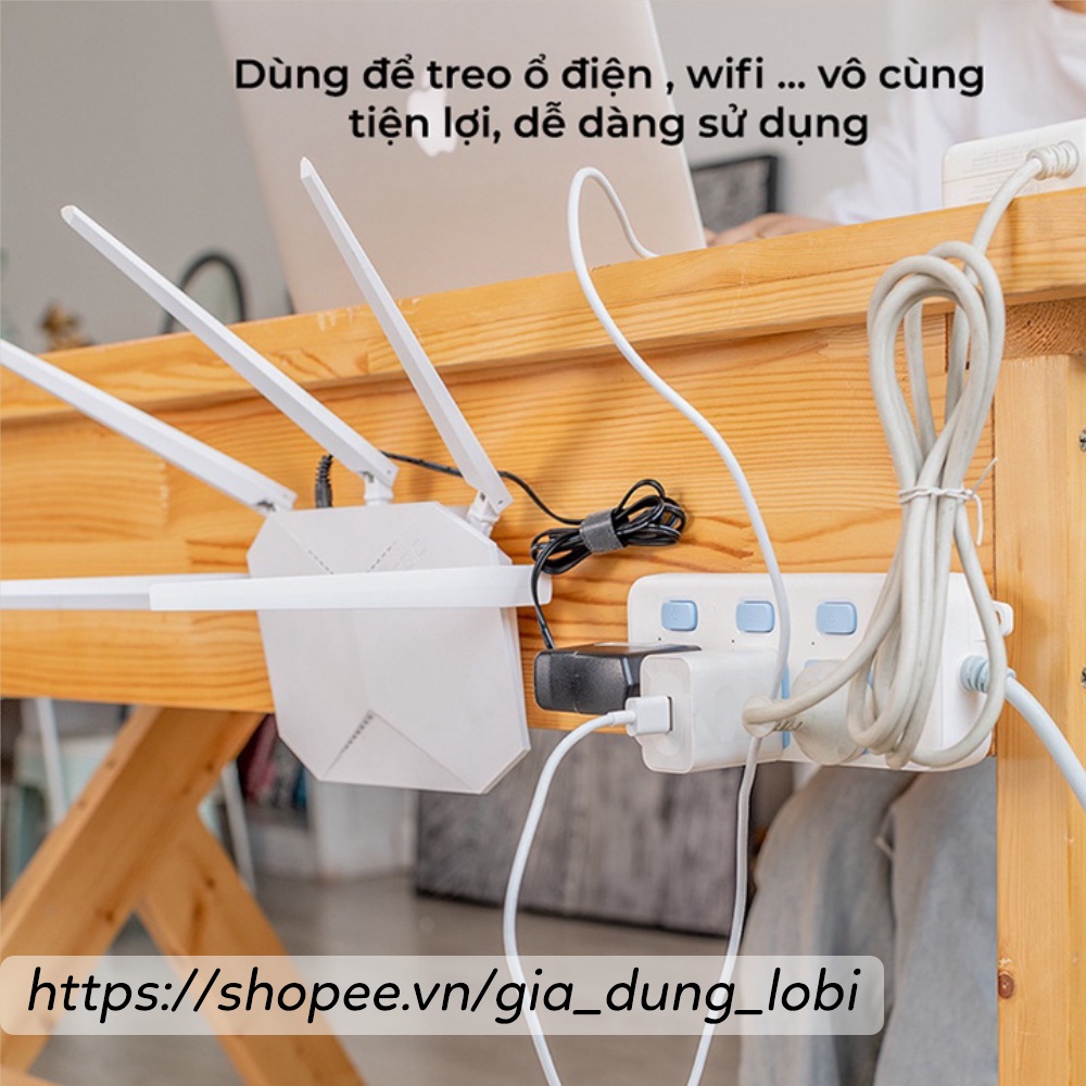 Móc chữ U treo đồ dán tường giá đỡ treo tranh ảnh cục wifi ổ điện DoubleLock