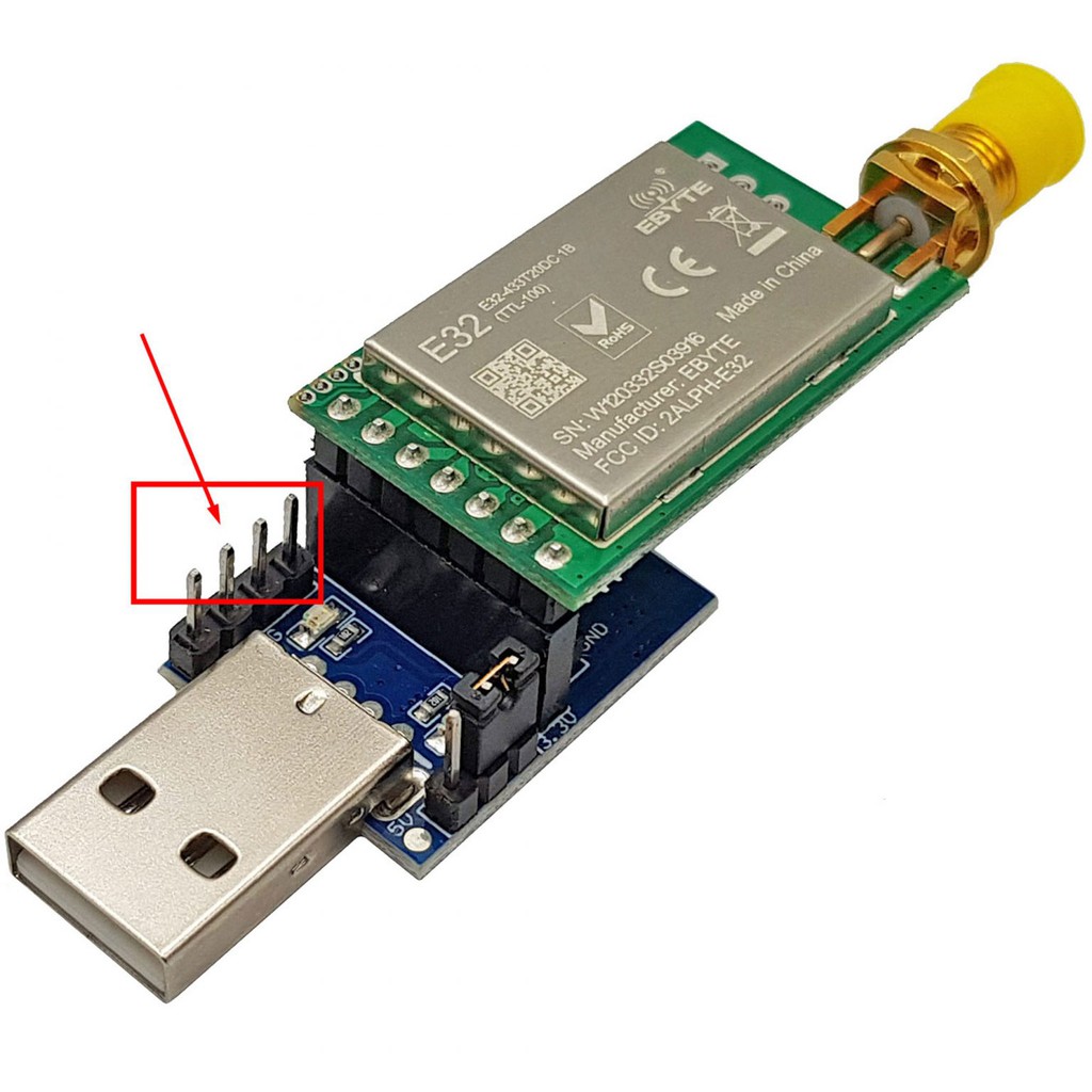 Module RF SX1278 Lora E32 433T30D1B 433Mhz 3000m - 8000m