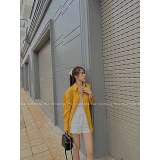 MIE MIN Sơ Mi Oversize Linen Tưng (Hình ảnh tự chụp của shop)