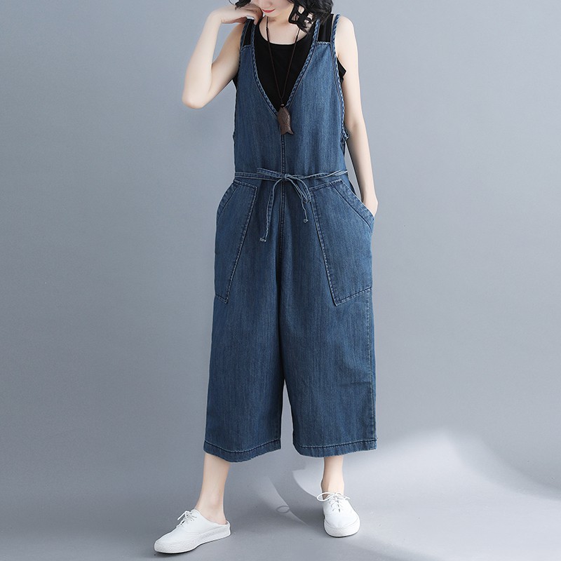 [ORDER] Yếm denim bigsize dáng trẻ trung (fit đến 90kg) | BigBuy360 - bigbuy360.vn