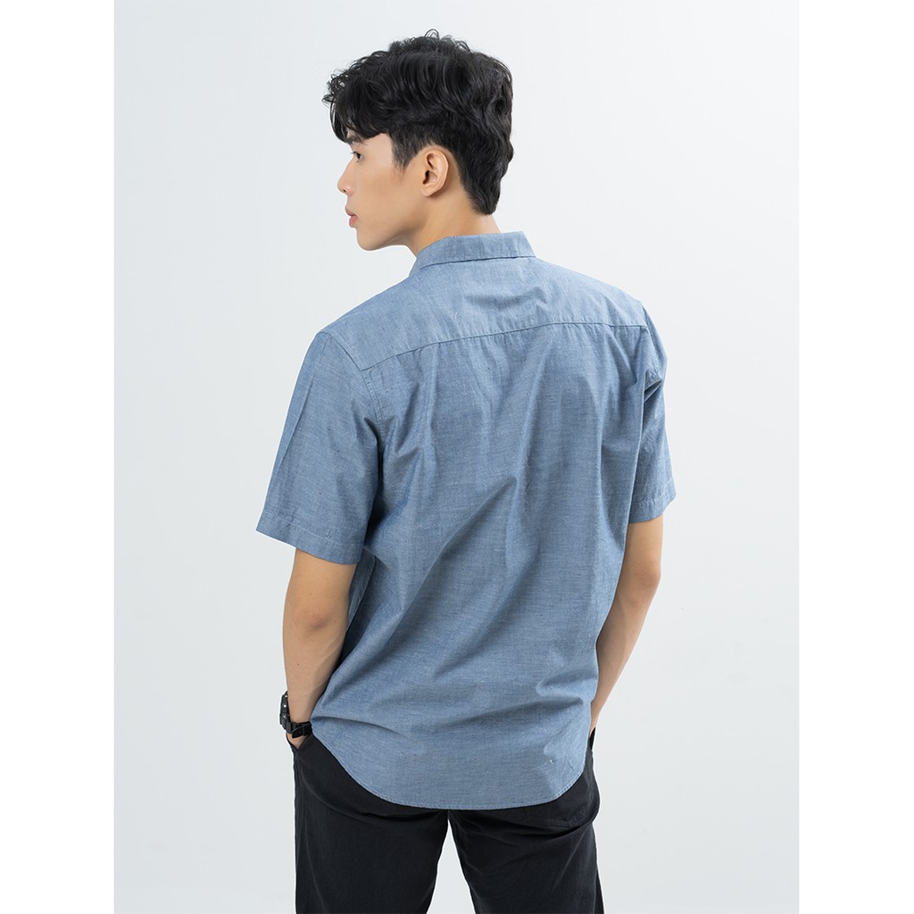 Áo Sơ Mi Nam Ngắn Tay Đẹp 4MEN SM017 Vải Oxford Cao Cấp | BigBuy360 - bigbuy360.vn