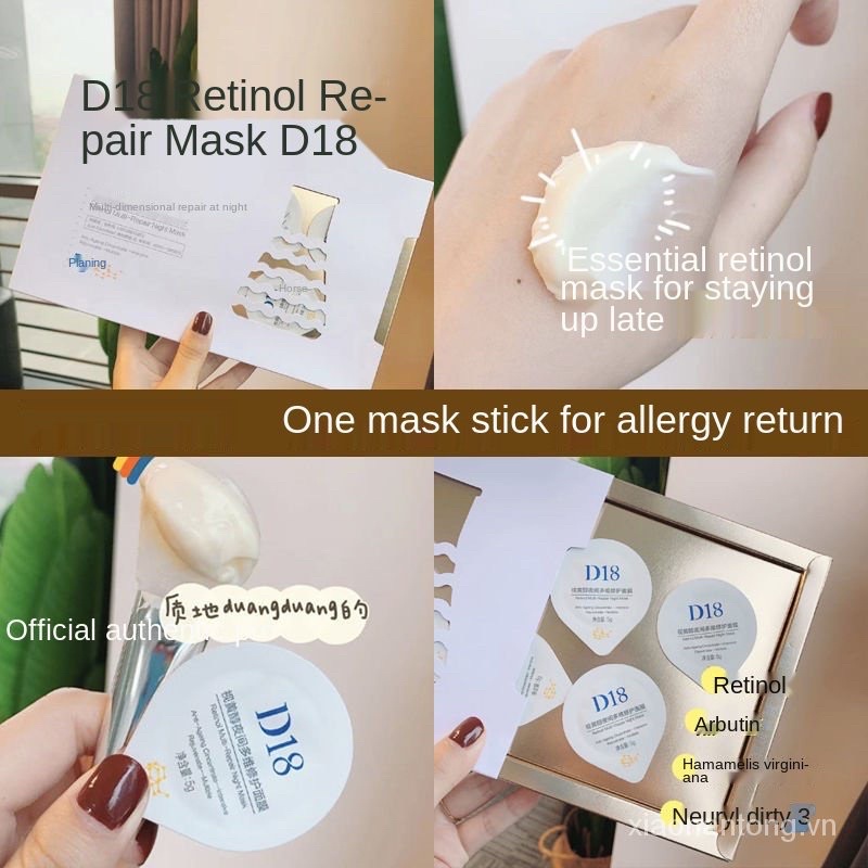 Mặt Nạ NGỦ D18 RETINOL SIÊU CĂNG BÓNG, NÂNG CƠ, TRẮNG DA