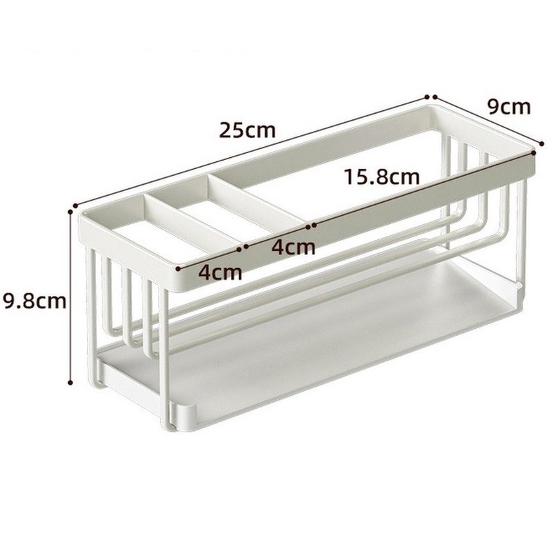 Giá Để Đồ Rửa Bát, đỡ bọt biển nhà bếp, Giá để giẻ rửa bát giẻ rửa bát Kệ rổ đựng dụng cụ rửa chén có khay hứng nước Giá Thép không gỉ kiểu Nhật Bản Inox  chống rỉ bền