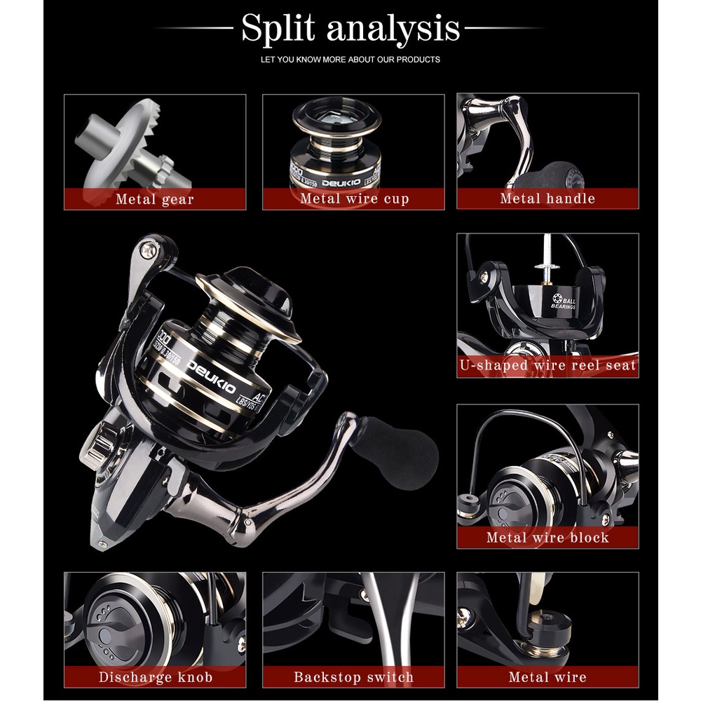 Máy Câu Cá DEUKIO AC2000-7000 Chuyên Nghiệp