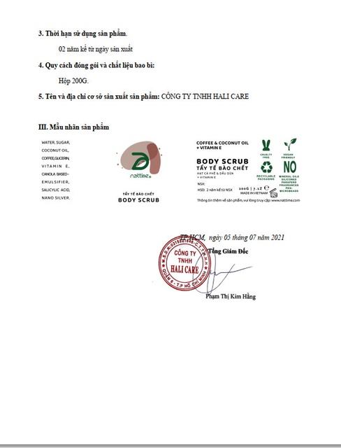 Tẩy Tế Bào Chết Body Nattime Làm Mềm Và Sáng Da