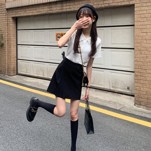 Áo kiểu ZHELIHANGFEI cổ polo dệt kim tay ngắn thời trang tùy chọn màu sắc