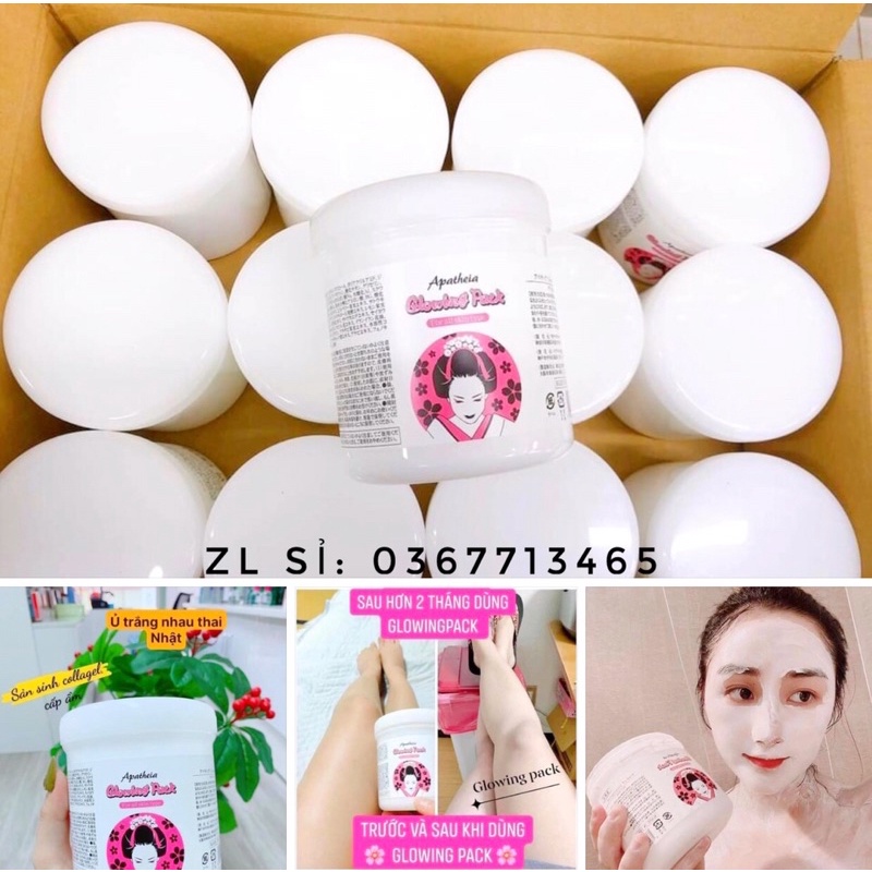 Ủ trắng body cô gái Nhật GLOWING PACK 500gr ủ trắng mạnh mẽ an toàn