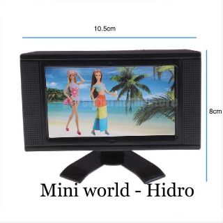 Tivi mini cho búp bê barbie. Ti vi trang trí nhà búp bê. Mô hình tivi
Mini