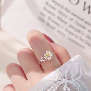 Nhẫn Hoa Cúc💖𝑭𝑹𝑬𝑬𝑺𝑯𝑰𝑷💖Nhẫn Bạc Cúc Họa Mi
