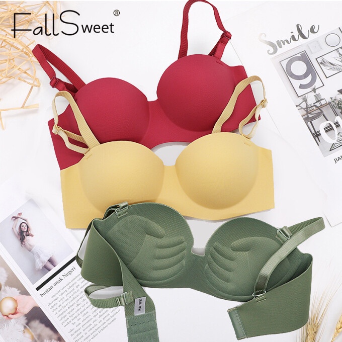 Áo ngực FallSweet không gọng không đường may có đệm nâng ngực gợi cảm size 32-38