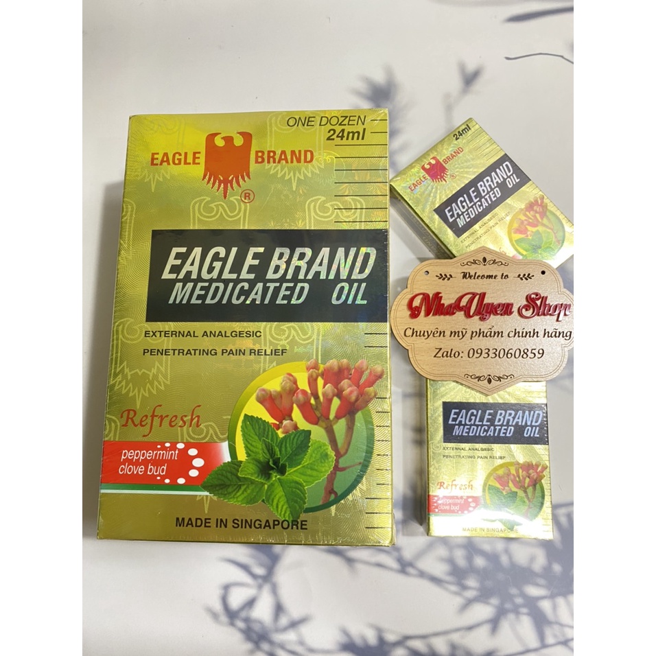 Dầu gió vàng EAGLE BRAND hương nụ đinh hương 24ml chính hãng