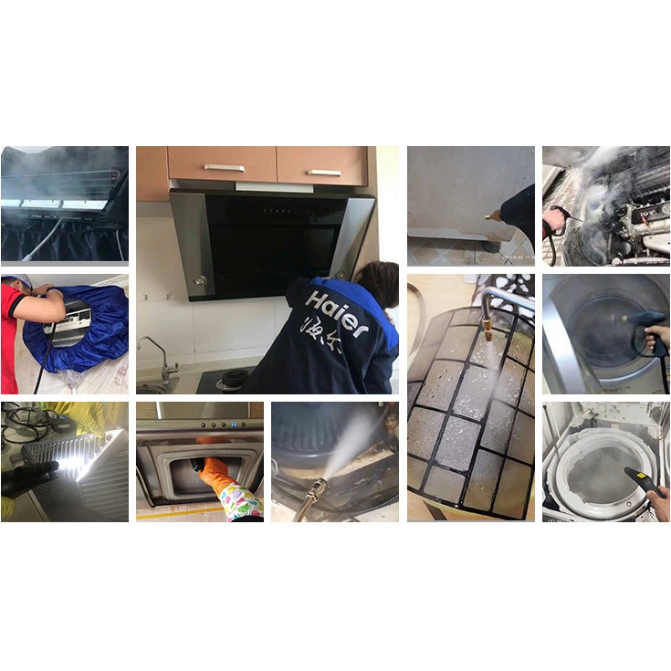 Máy xịt hơi nước nóng làm sạch nhà bếp, điều hòa, làm sạch máy hút mùi, rửa khoang máy, dọn nội thất, rửa xe khử trùng