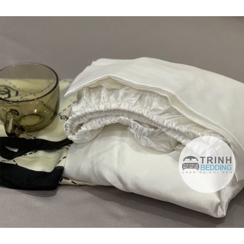 Bộ Chăn Ga Gối Phi Lụa Set Vỏ Chăn 200x220cm