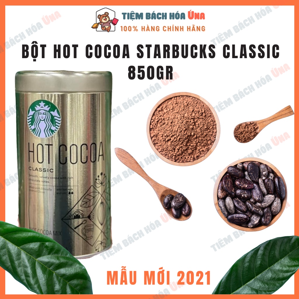 Bột cacao nguyên chất hoà tan STARBUCKS Hot Cocoa Classic hộp 850g thumbnail