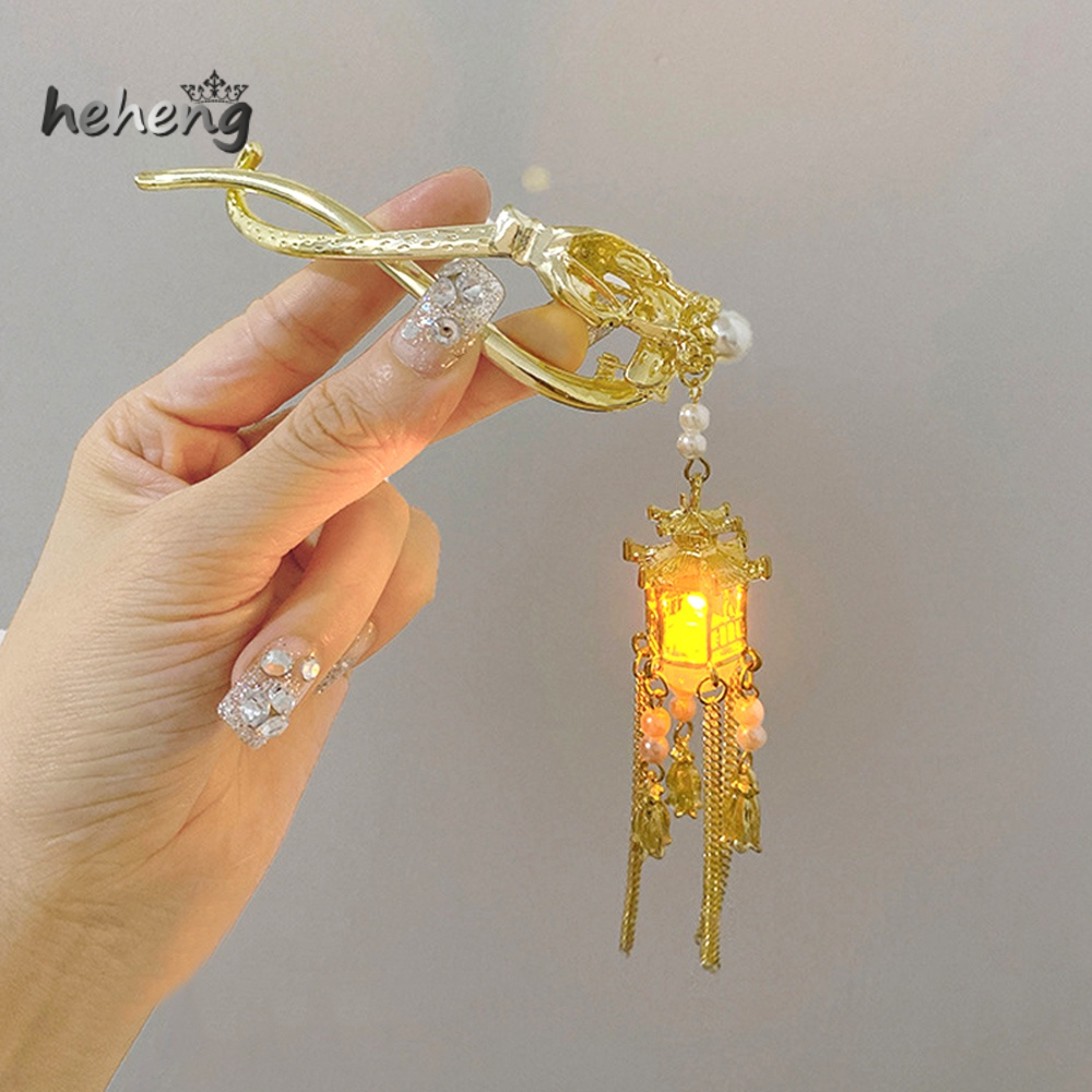 Kẹp Tóc Kim Loại Chống Trượt Phát Sáng Phong Cách Trung Hoa