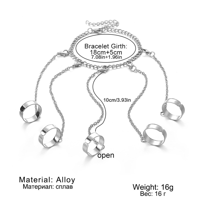 Vòng Tay Dây Xích Dày Dặn Bằng Kim Loại Cá Tính Có Thể Cường Điệu Phối Nhẫn Đeo Ngón Tay